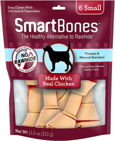 SmartBones Rawhide Free Chicken Bones Small (size: 18 count (3 x 6 ct))