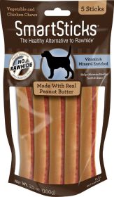 SmartBones SmartSticks with Real Peanut Butter (size: 30 count (6 x 5 ct))