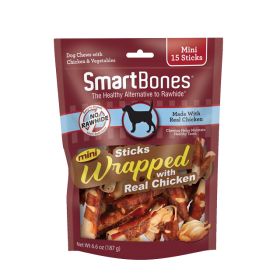 SmartBones Mini Chicken Wrapped Sticks Rawhide Free Dog Chew (size: 15 count)